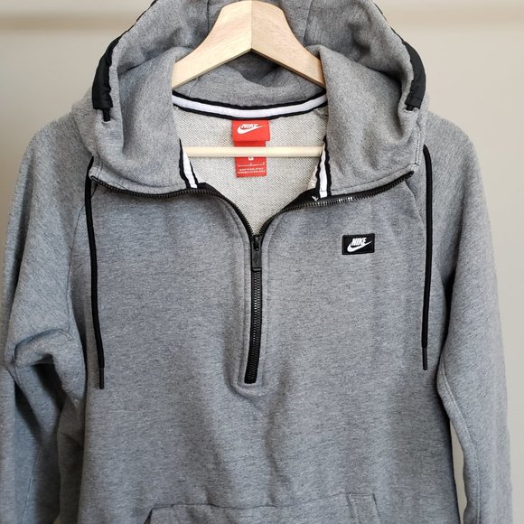 Nike Half Zip Sweater Grey Large - Picture 5 of 8